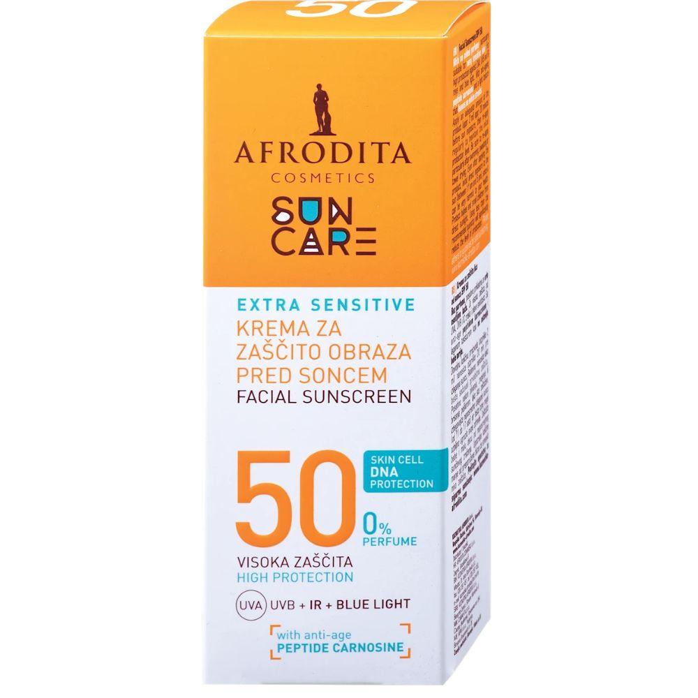 Afrodita Extra Sensitive krema za zaštitu lica od sunca SPF50 50ml
