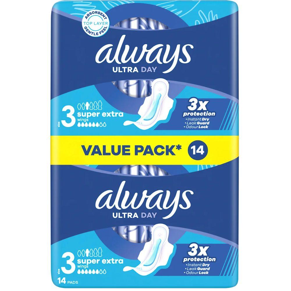 Always mirisni higijenski ulošci Ultra Day Super Extra veličina 3 – 14 kom