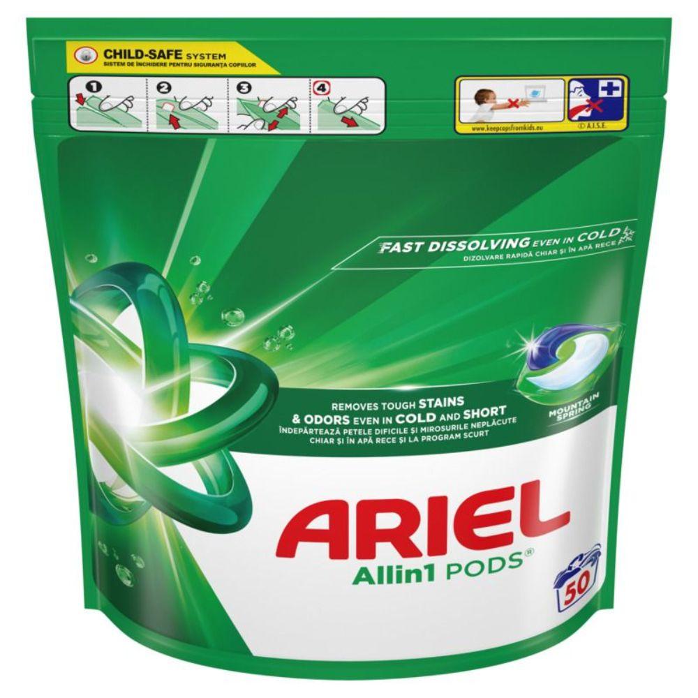 Ariel All-in-One PODS Mountain Spring kapsule za pranje veša - 50kom
