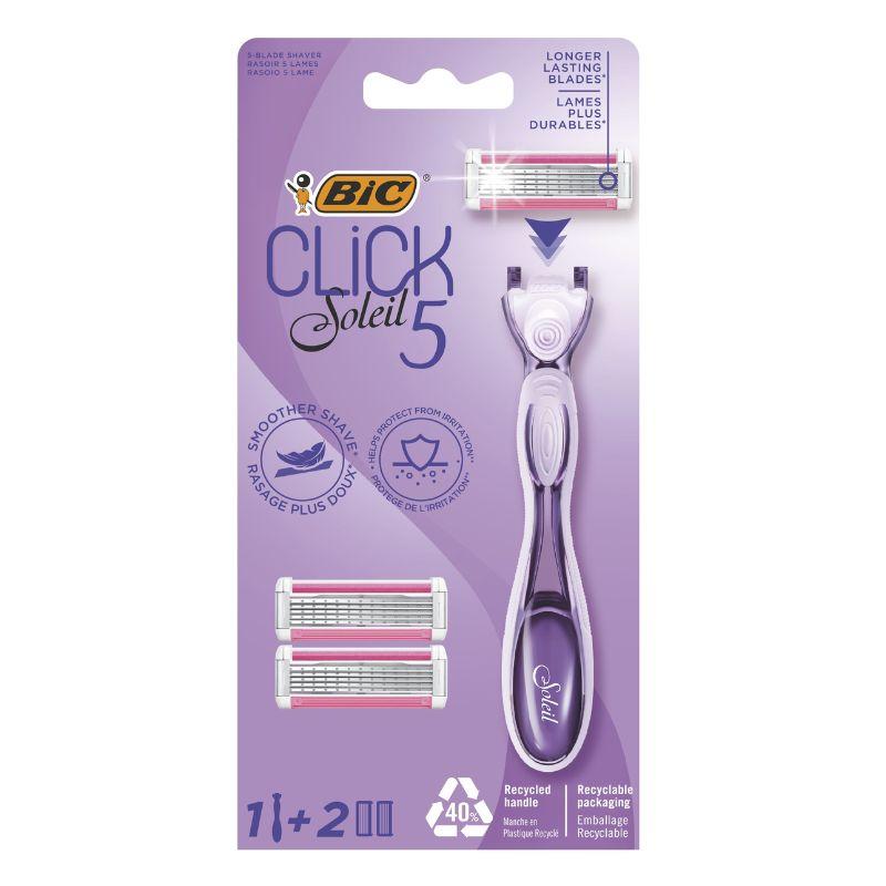 BIC Click5 Soleil – Ženski brijač sistem (Ručica + 2 dopune)