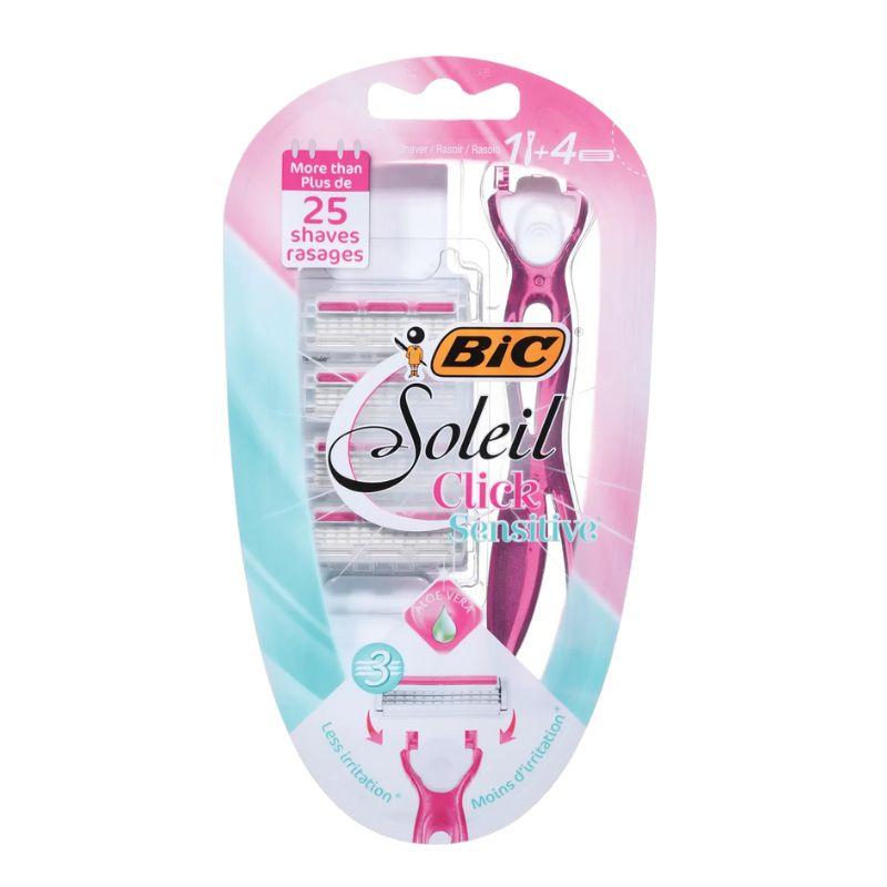 BIC Miss Soleil Sensitive Click – Ženski brijač (Ručica + 4 dopune)