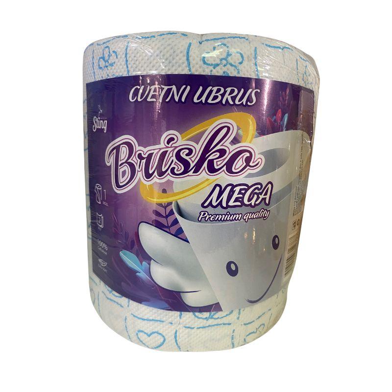 Brisko Kuhinjski Ubrus Cvetni Mega – Dvoslojni, 1/1