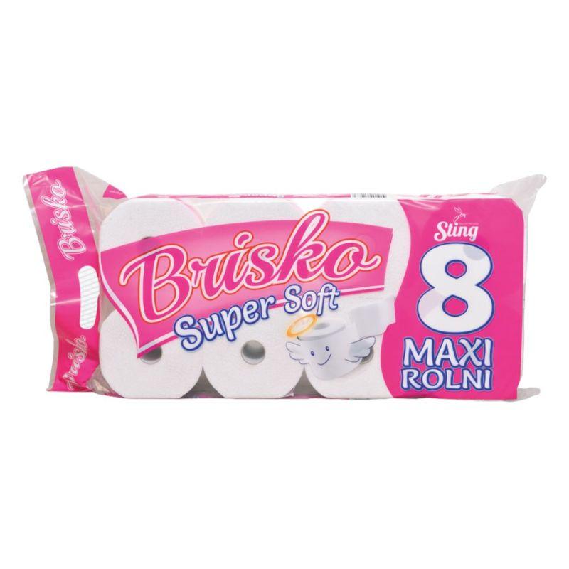 Brisko Super Soft Maxi Toaletni Papir – Troslojni, 8 Rolni