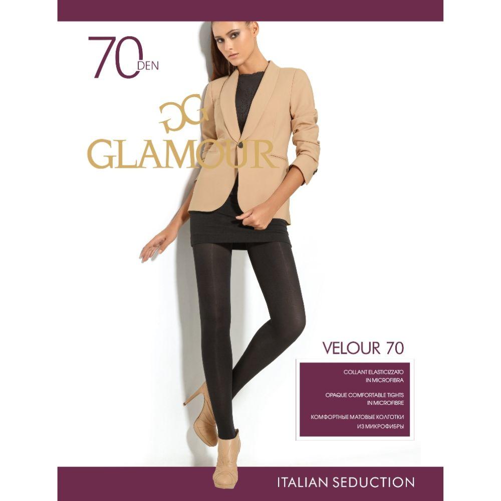 Čarape Glamour Velour 70 den 3-M NERO