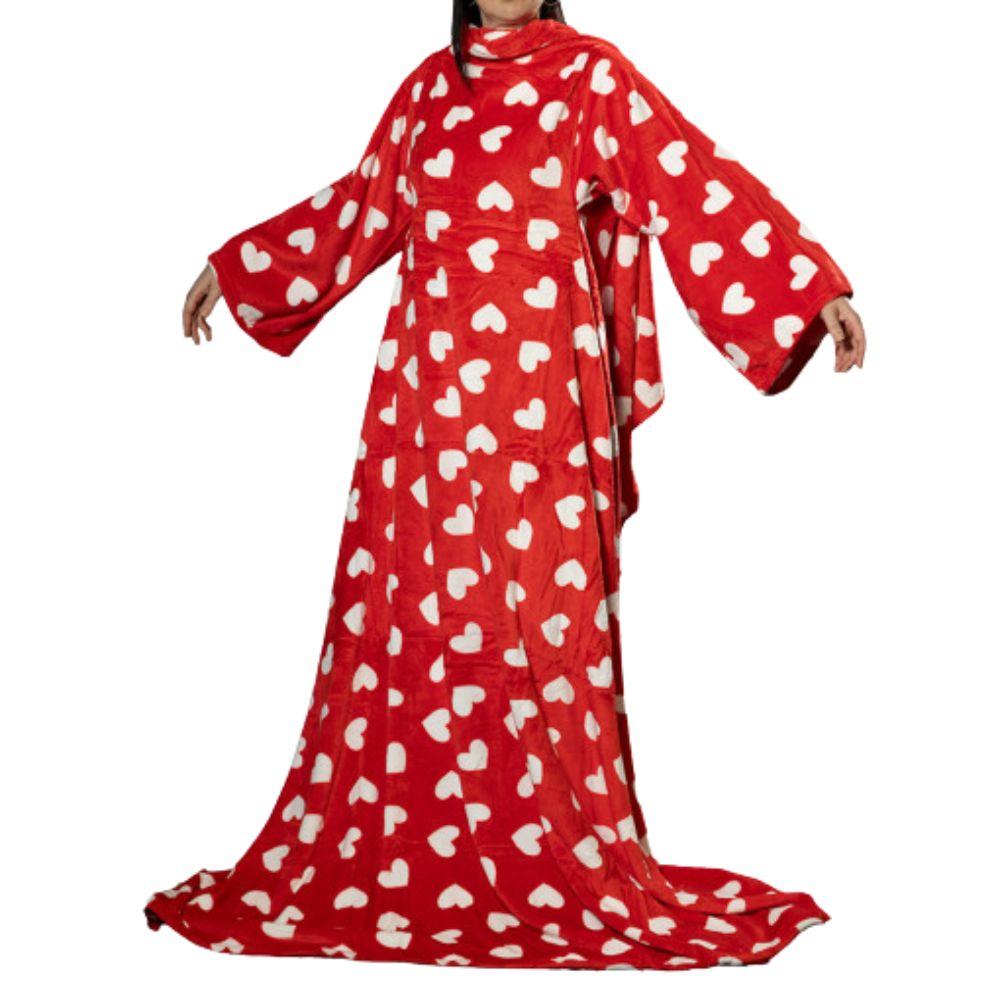 Ćebe za obući crveno sa srcima