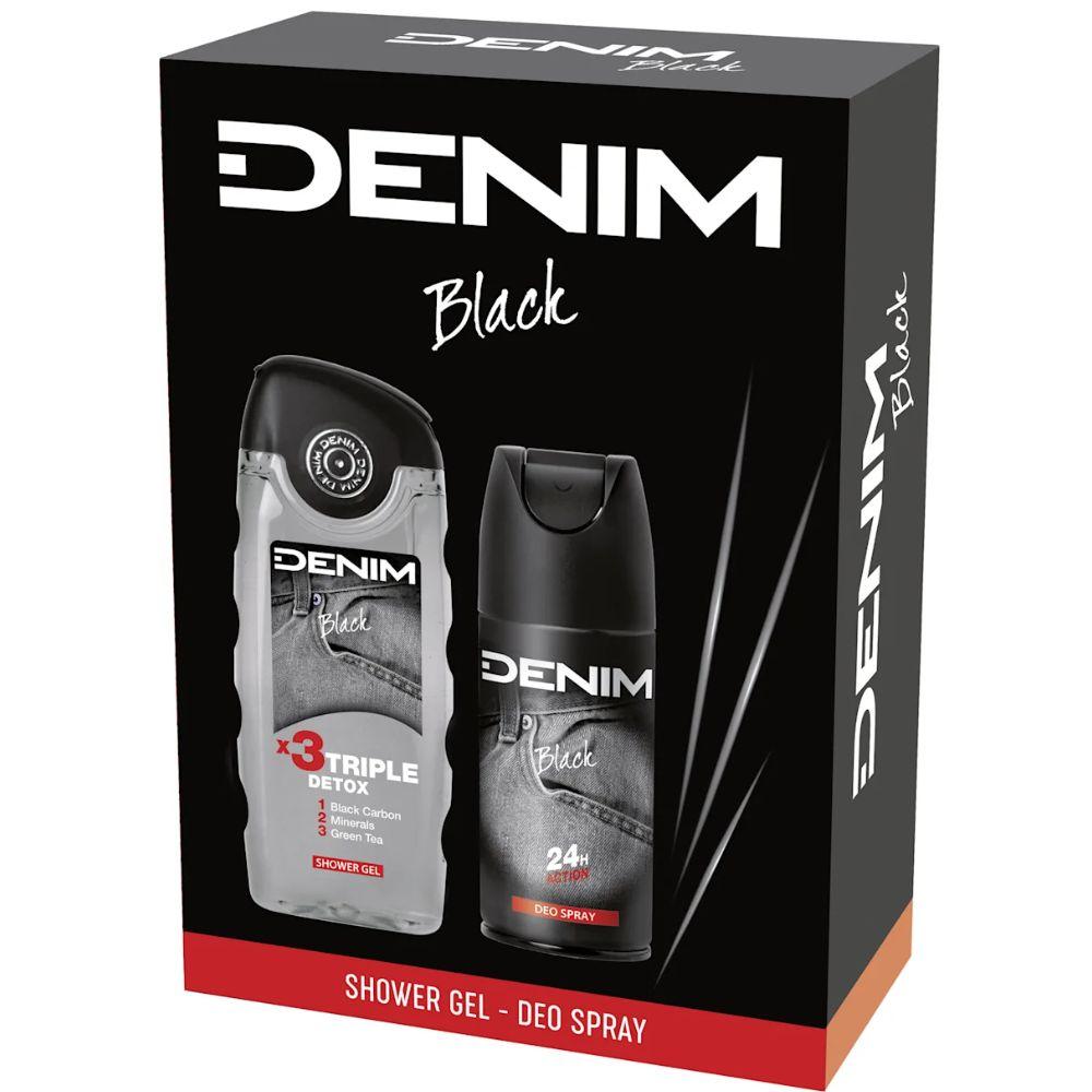 Denim Black poklon set ( dezodorans 150 ml + gel 250 ml)