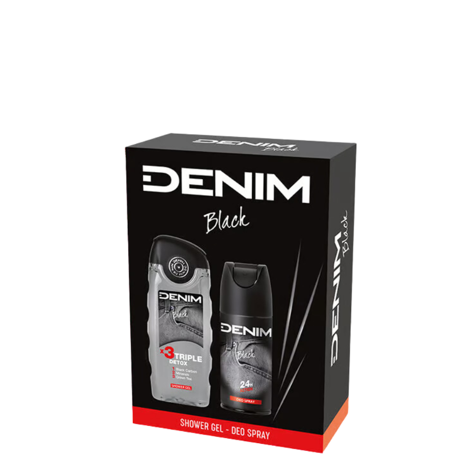 Denim Black poklon set ( dezodorans 150 ml + gel 250 ml)