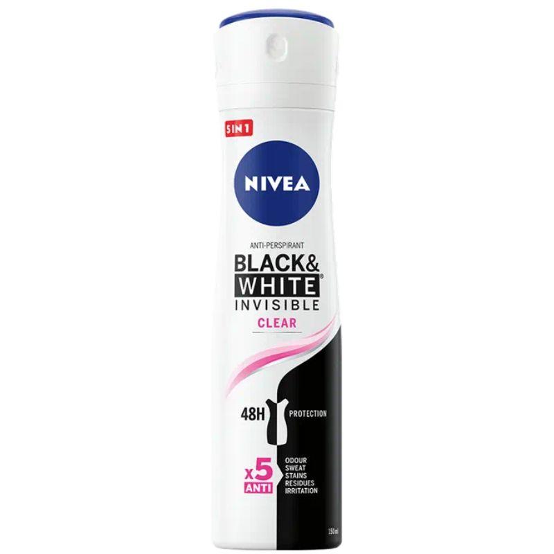 Dezodorans u spreju Black & White Invisible Clear 150ml Nivea