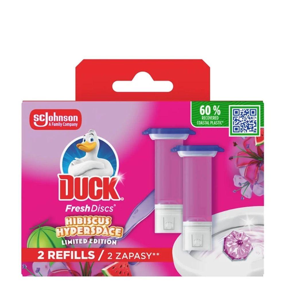 Duck Fresh Discs Hibiscus Hyperspace Dopuna za WC Šolju 2x36ml Gel Osveživač Protiv Kamenca