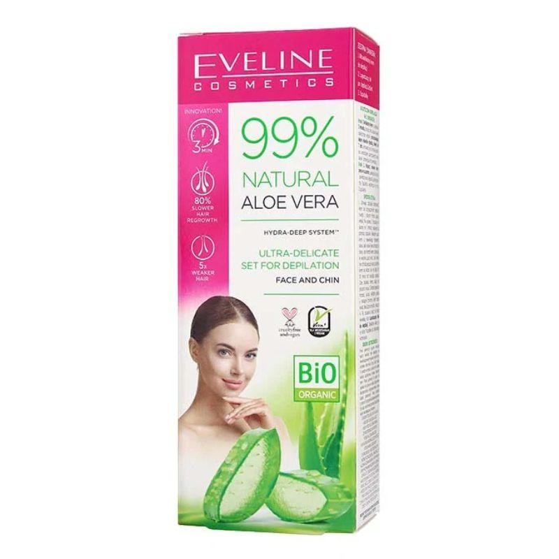 Eveline - 99% natural aloe vera - set-depilation face, chin+post 