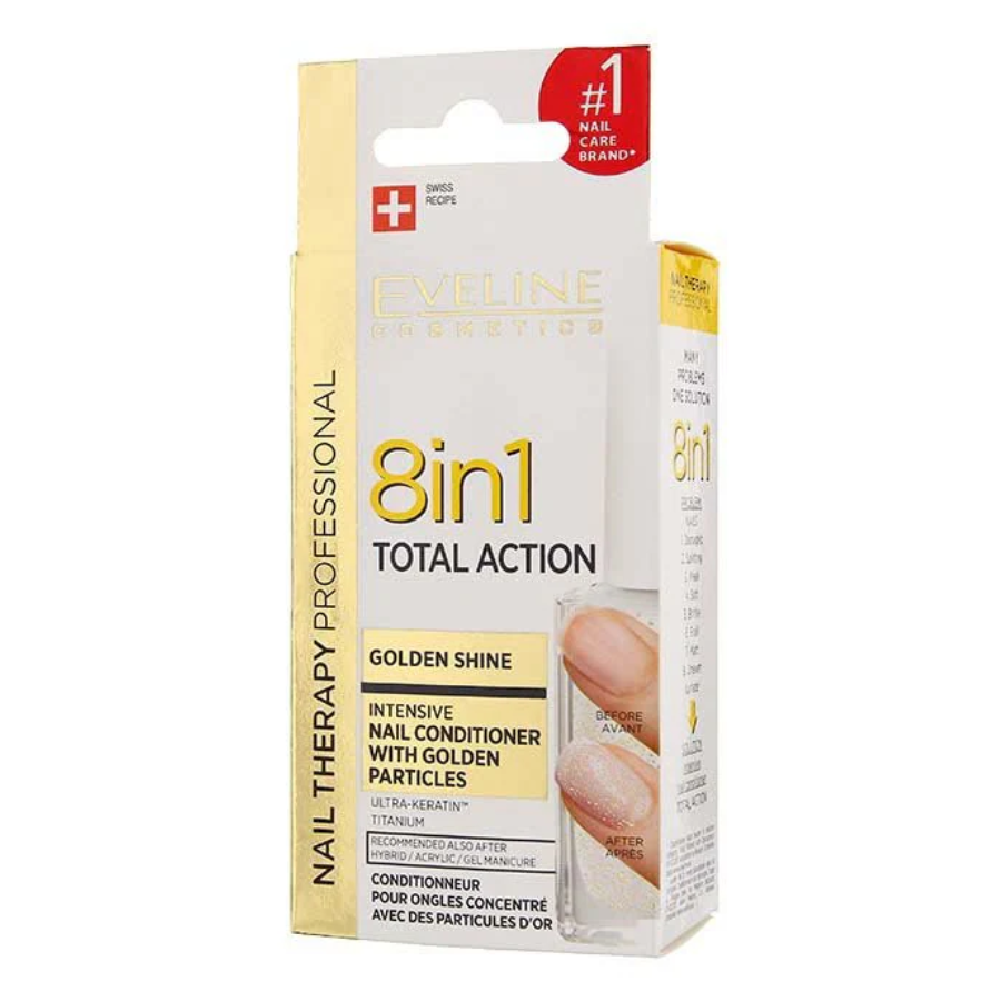 Eveline Nail Therapy Golden Shine  8in1 sensitive 12 ml