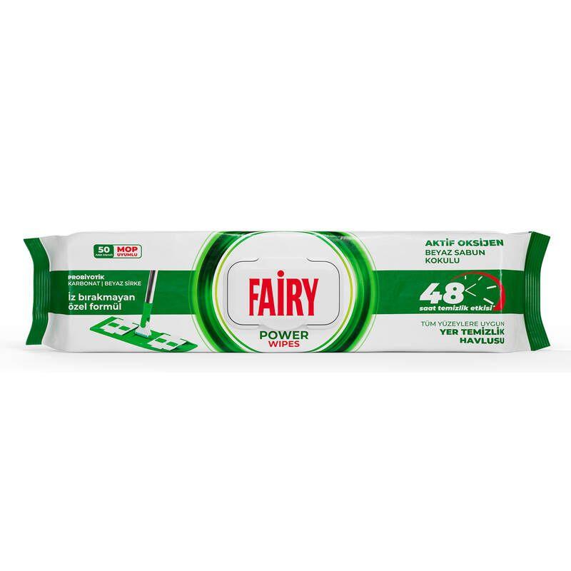 Fairy Power Wipes vlažne maramice za čišćenje poda Beli sapun 50 kom