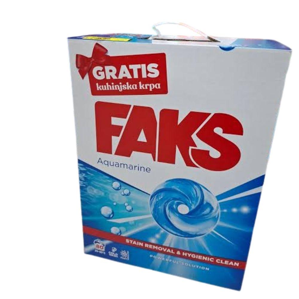 FAX Aquamarine praškasti deterdžent za veš 6 kg + gratis kuhinjska krpa