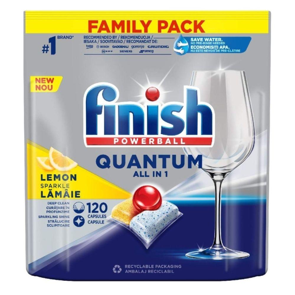 Finish Quantum Tablete za mašinsko pranje sudova – Limun, 120 komada