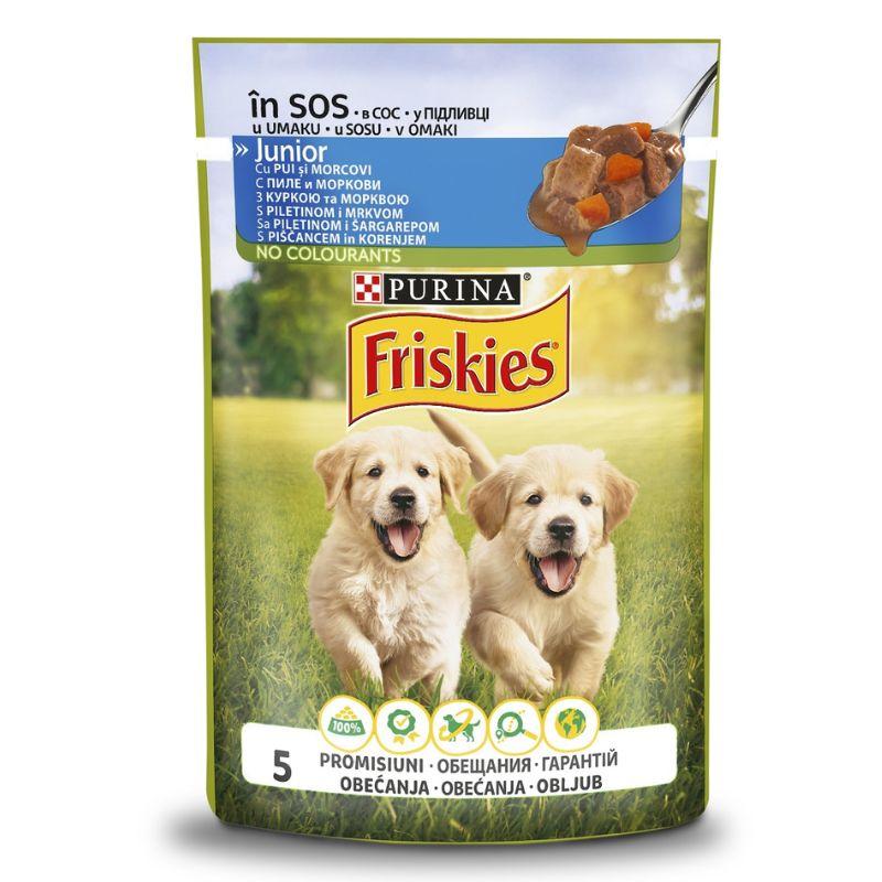 Friskies Junior vlažna hrana za štenad - Piletina i šargarepa - 100g