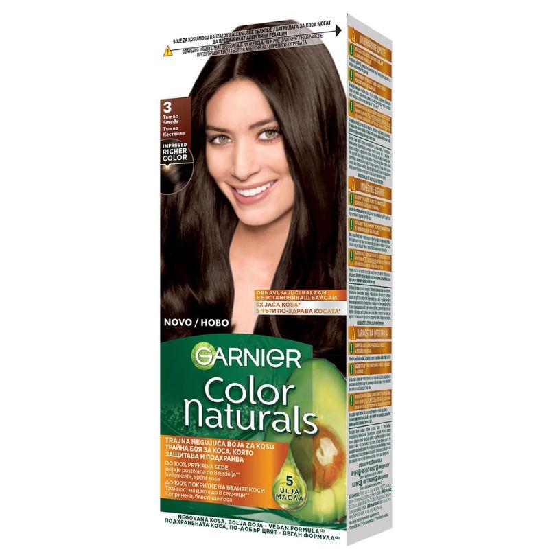 Garnier Color Naturals 3 Tamno smeđa farba za kosu