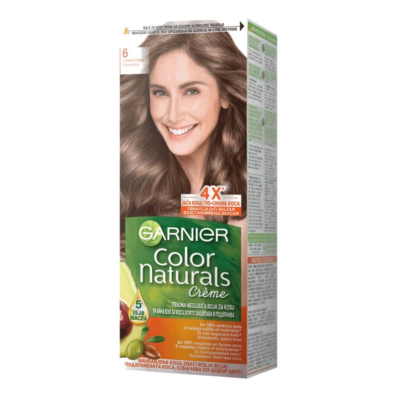 Garnier Color Naturals 6 Tamno Plava - Hranljiva Krema za Bojenje