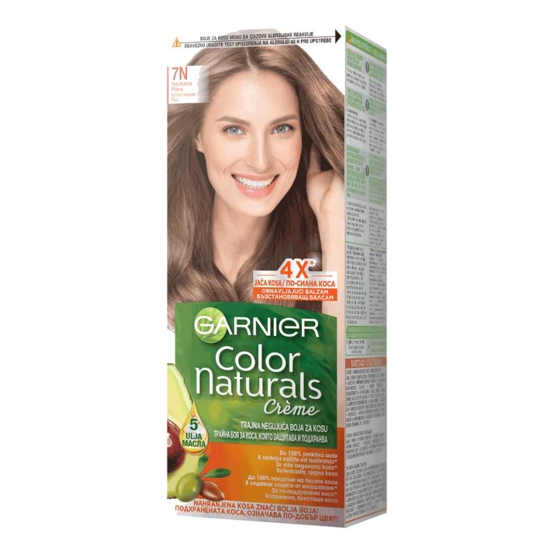 Garnier Color Naturals 7N Neutralno Plava - Hranljiva Krema za Bojenje