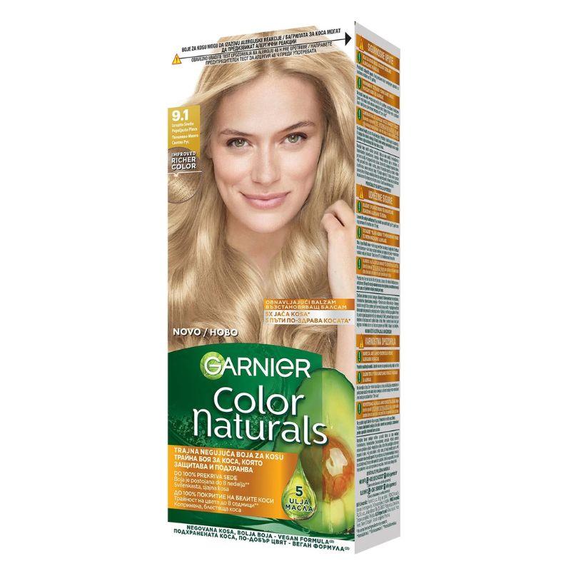 Garnier Color Naturals 9.1 Izrazito svetlo pepeljasto plava farba za kosu