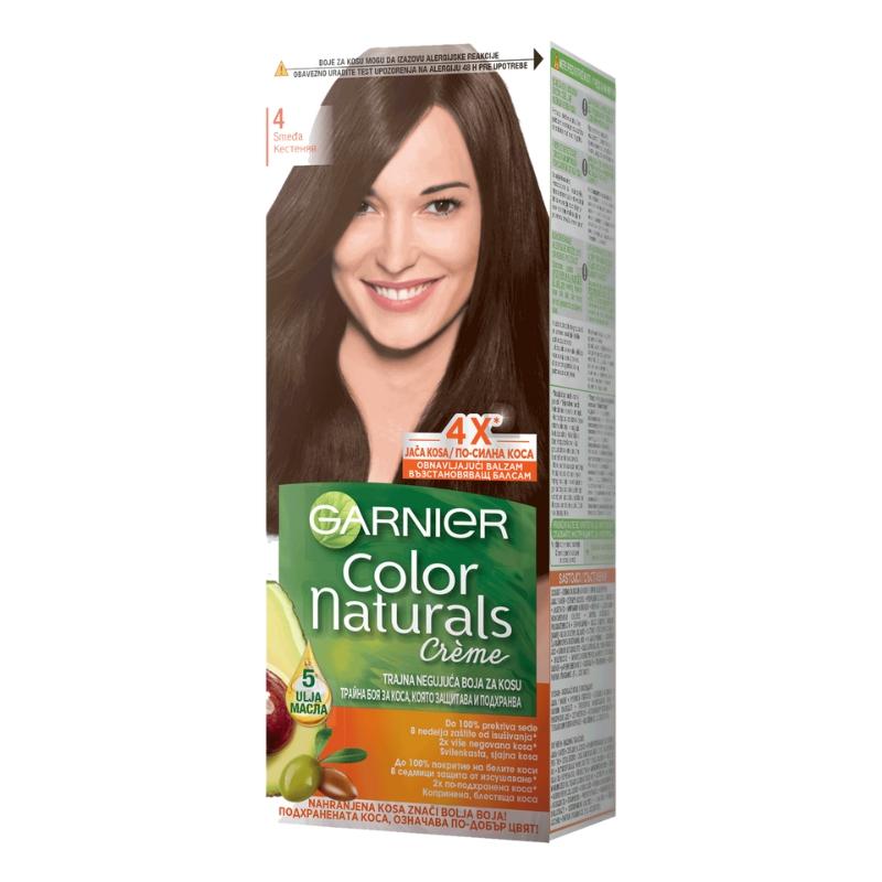 GARNIER Color Naturals Boja za kosu 4 - Hranljiva Krema za Bojenje