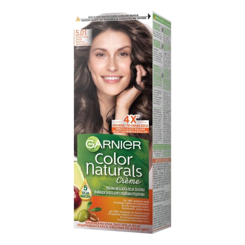 Garnier Color Naturals Boja za kosu 5.01 Deep Light Brown - Dvostruka Zaštita