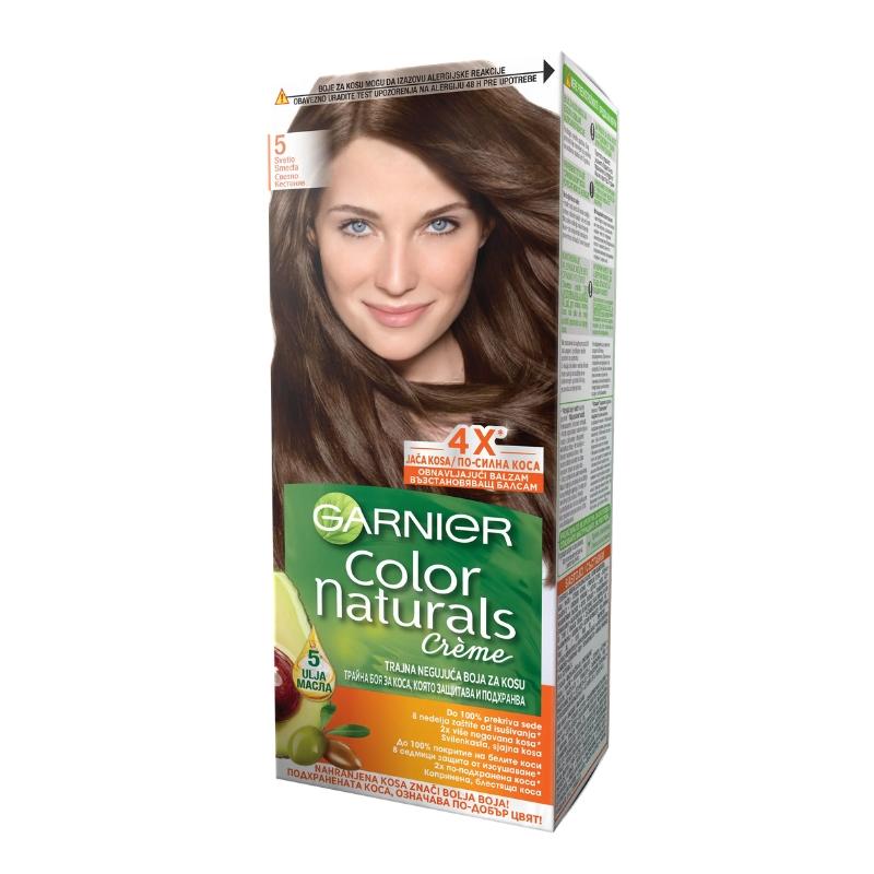 GARNIER Color Naturals Boja za kosu 5 - Hranljiva Krema za Bojenje