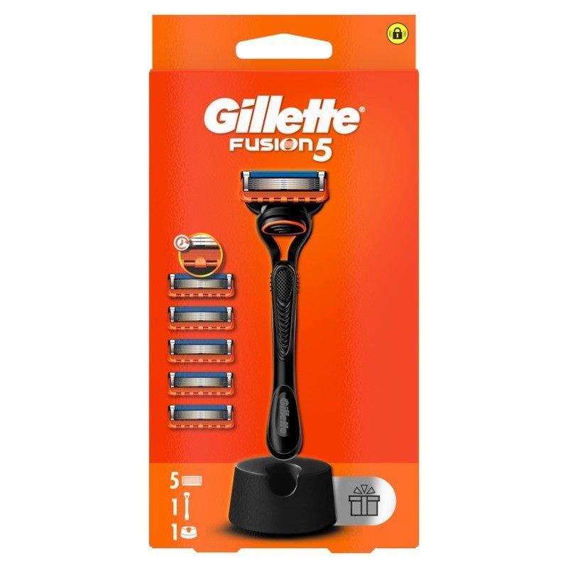 Gillette Fusion5 brijač + 5 dopuna + stalak za brijač