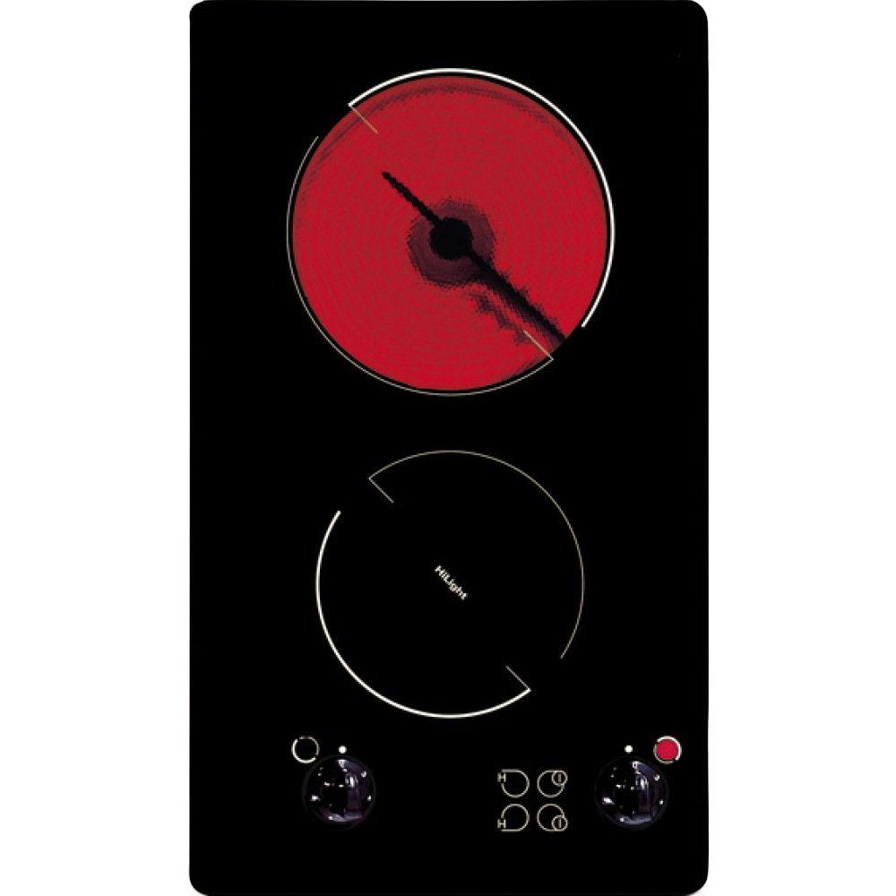 Hansa BHCS38120030 – staklokeramička ugradna ploča 30 cm, 2 zone, crno staklo, HiLight grejači