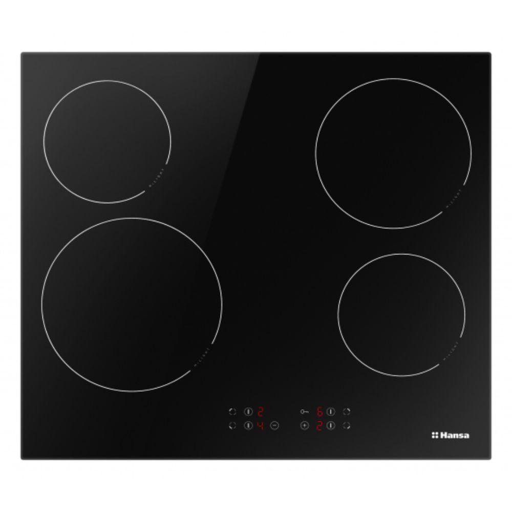 Hansa staklokeramička ugradna ploča BHC63366 – 4 zone kuvanja, tajmer, child lock, ravna ugradnja