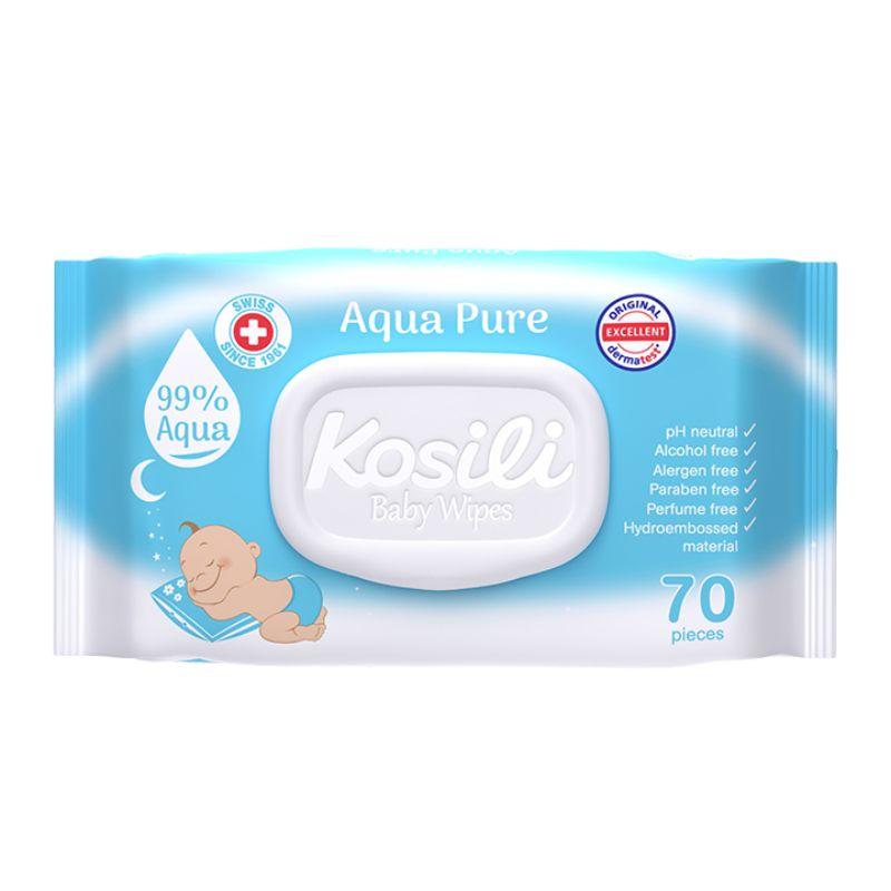 Kosili Aqua PURE 99% voda – Vlažne maramice za bebe