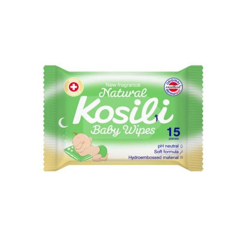 Kosili Natural vlažne maramice za bebe – 15 kom