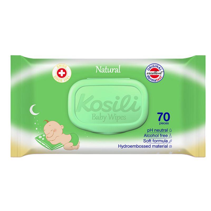 Kosili Natural vlažne maramice za bebe – 70 kom