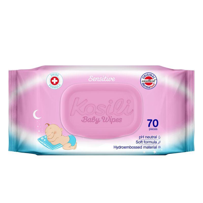 Kosili Ultra Sensitive vlažne maramice za bebe – Roze, 70 kom