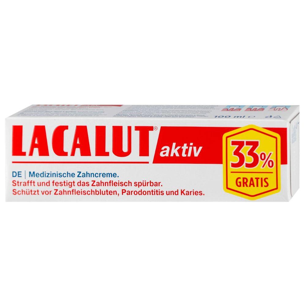 Lacalut Aktiv pasta za zube – 100 ml (75 ml + 33% gratis)