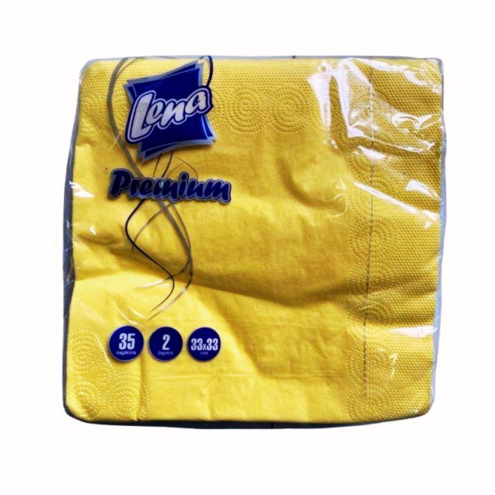 Lena Premium Salvete Žute – Dvoslojne, 35 Komada (33x33 cm)