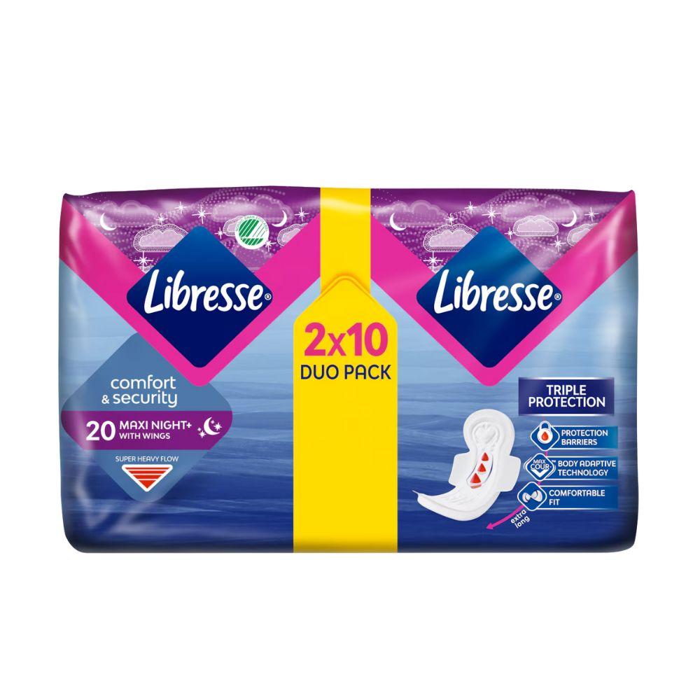 Libresse Maxi Night+ – higijenski ulošci (20 komada)