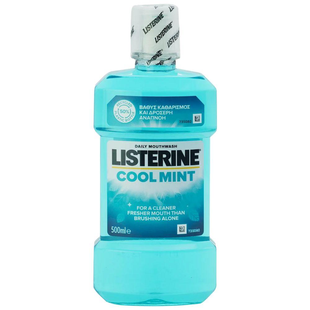 Listerine Cool Mint tečnost za ispiranje usta – 500 ml – svež dah – protiv kamenca – za svakodnevnu upotrebu