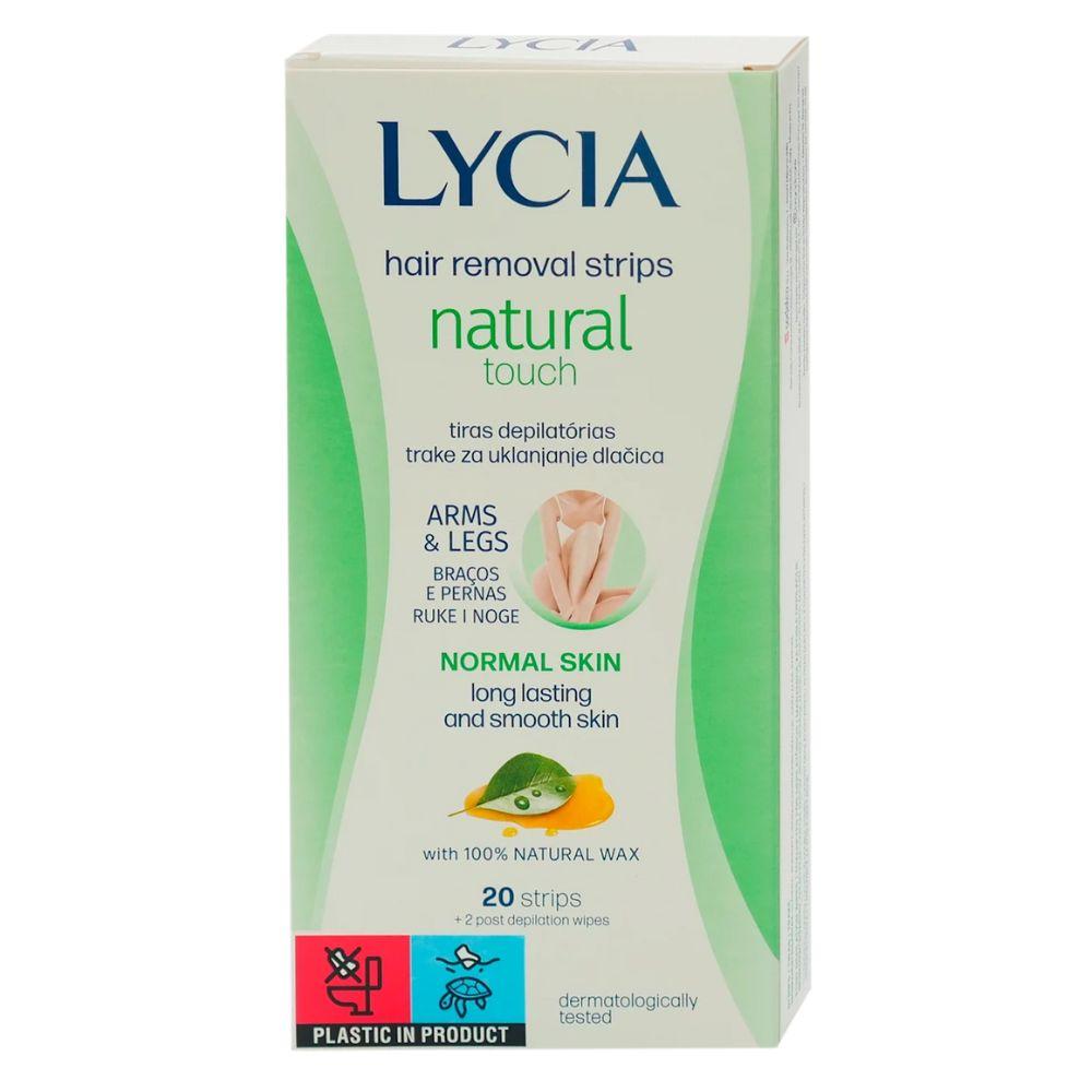 Lycia Prirodni dodir trake za depilaciju ruku i nogu, 20 kom.