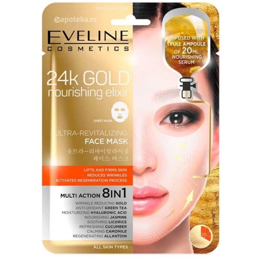 Maska za lice 8u1 24K GOLD Ultra Revitalizujuća Eveline