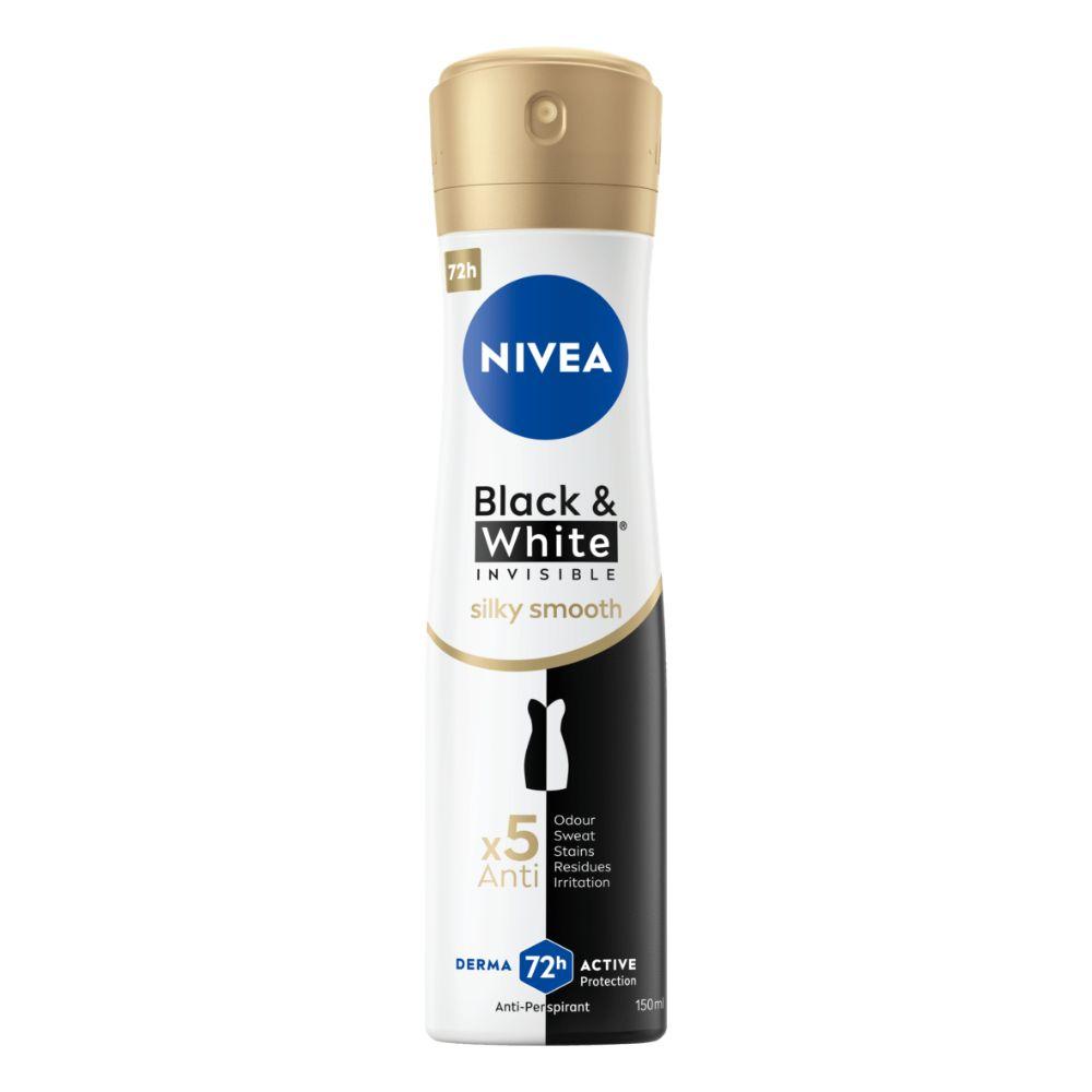 NIVEA Black & White Silky Smooth dezodorans – 150ml 