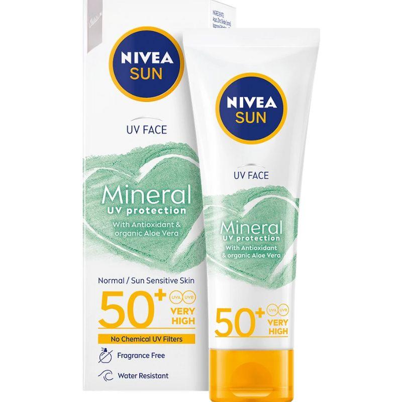 NIVEA Sun UV Mineral krema za zaštitu kože lica od sunca SPF50+ 50ml