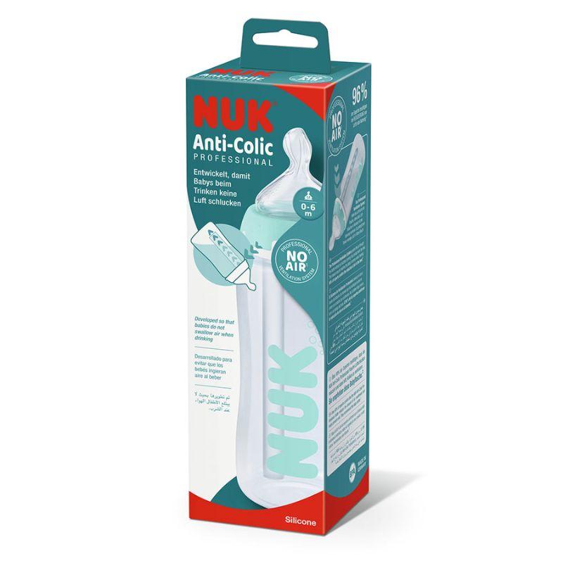 NUK Anti-Colic plastična flašica sa indikatorom temperature, 300 ml, veličina M (0-6 meseci)​