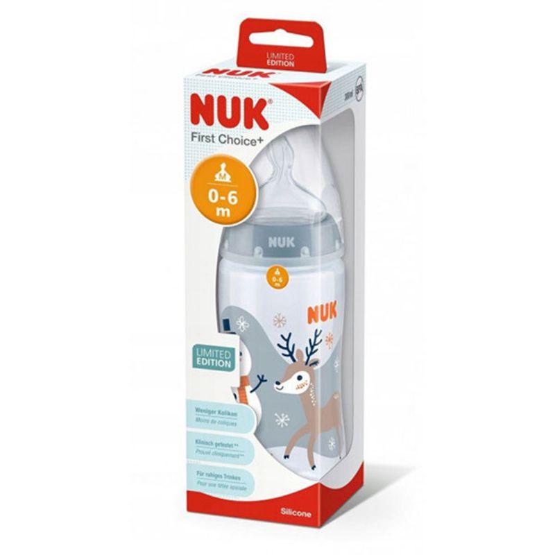 NUK First Choice+ plastična flašica 300 ml M (0-6 meseci)