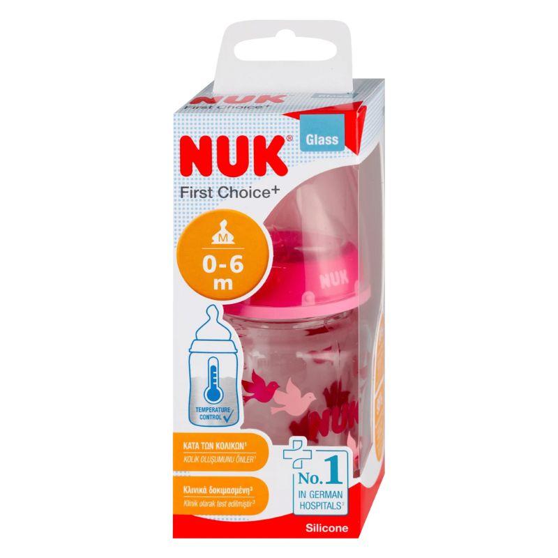 NUK First Choice+ staklena flašica 120 ml sa indikatorom temperature