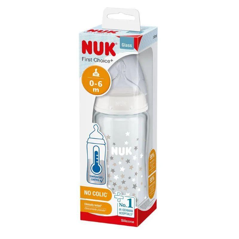 NUK First Choice+ staklena flašica 240 ml sa indikatorom temperature