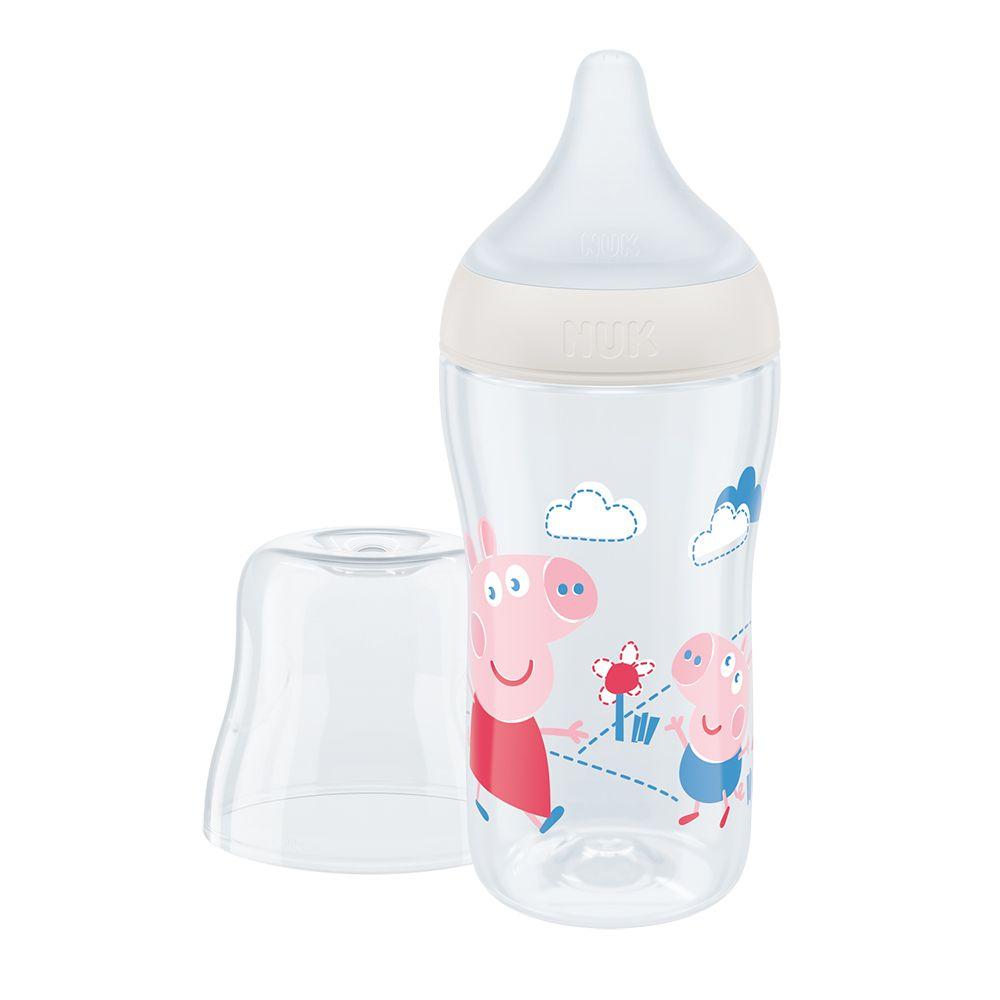 NUK Perfect Match Flašica Peppa – Sa Indikatorom Temperature i Silikonskom Cuclom M Otvora – 3+ meseci