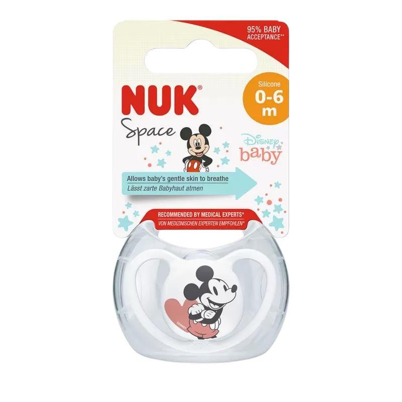 NUK silikonska varalica Mickey Space 0-6m u higijenskoj kutijici