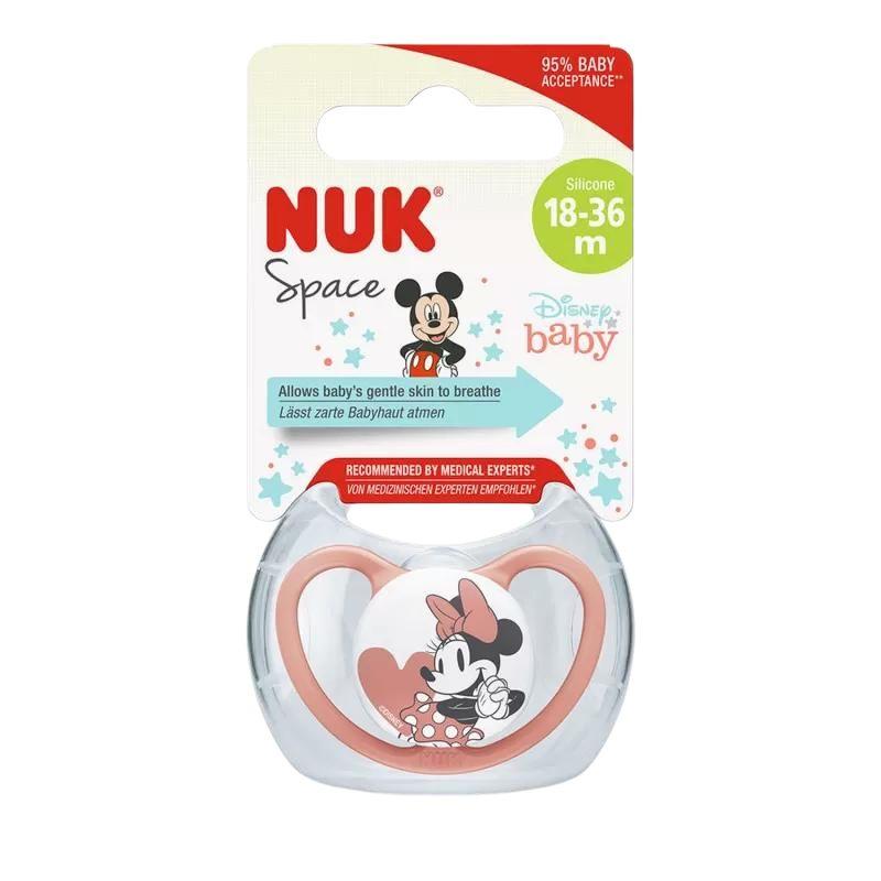 NUK silikonska varalica Mickey Space 18-36 meseci u higijenskoj kutijici