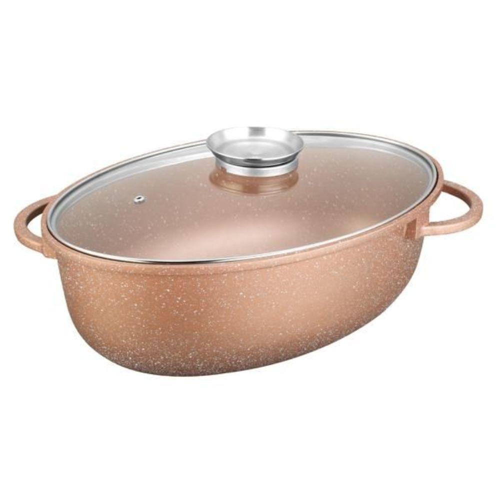 Ovalni roaster BR-178 38cm 8L sa keramičkom neprijanjajućom podlogom