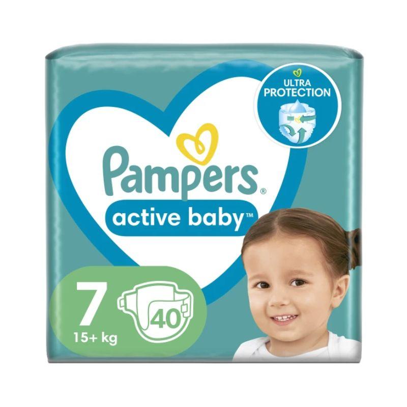 Pampers Active Baby veličina 7 pelene za bebe (15+ kg, 40 komada)